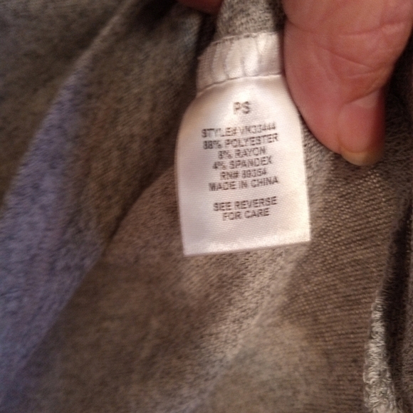 Adrienne Vittadini gray lightweight cowl neck sweater women's size PS NWT - Picture 6 of 7